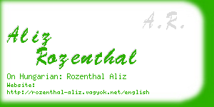 aliz rozenthal business card